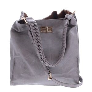 Gray Slouchy Satchel Shoulder Bag Y2K Boho Vintage Style